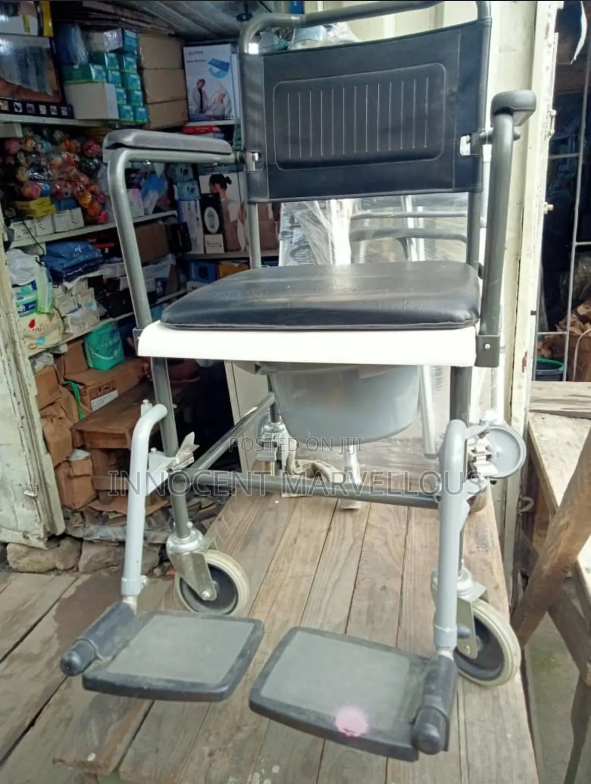 Pushing Commode Wheelchair