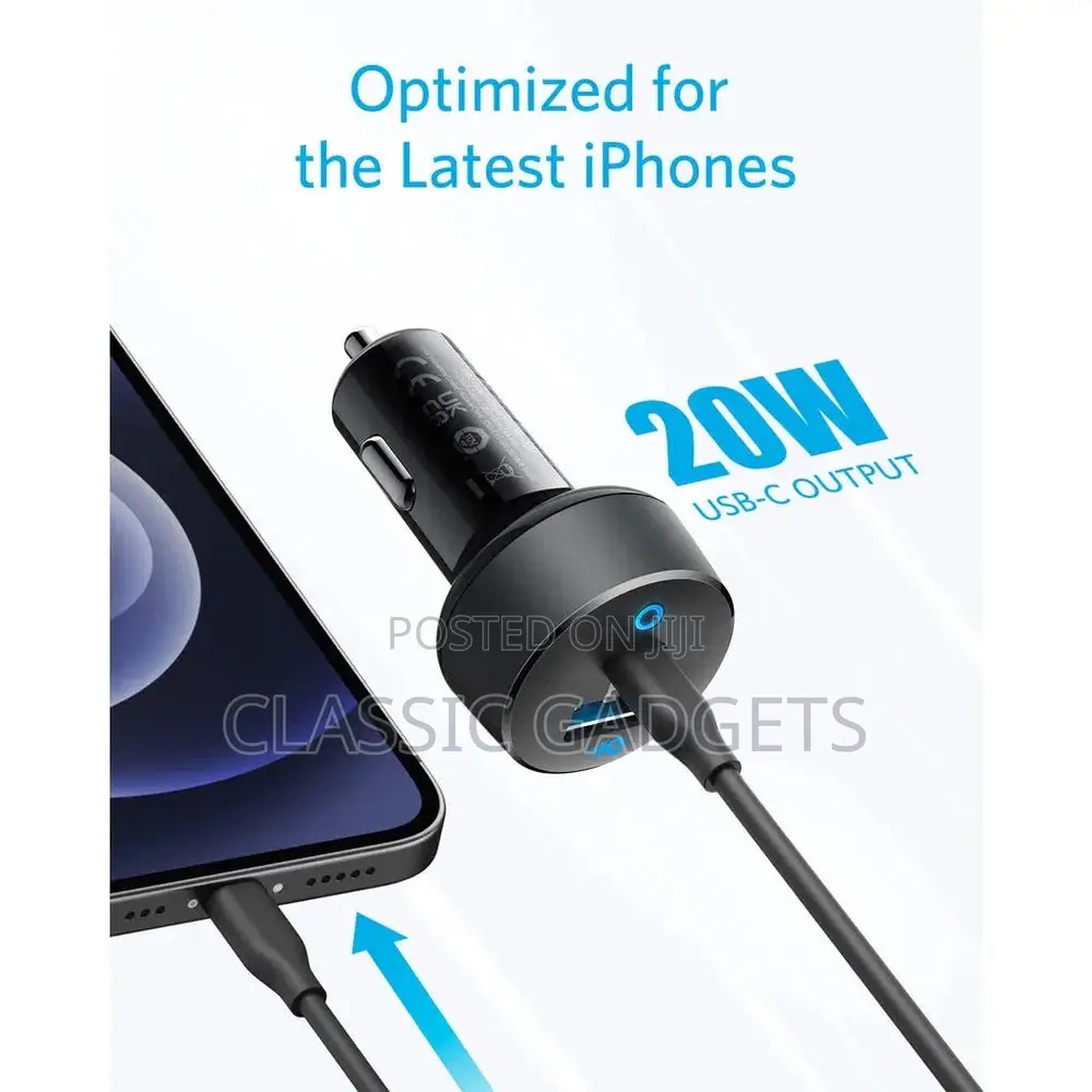 Anker Powerdrive Pd+ 2 35W (20W Pd+15W) USB C Car Charger