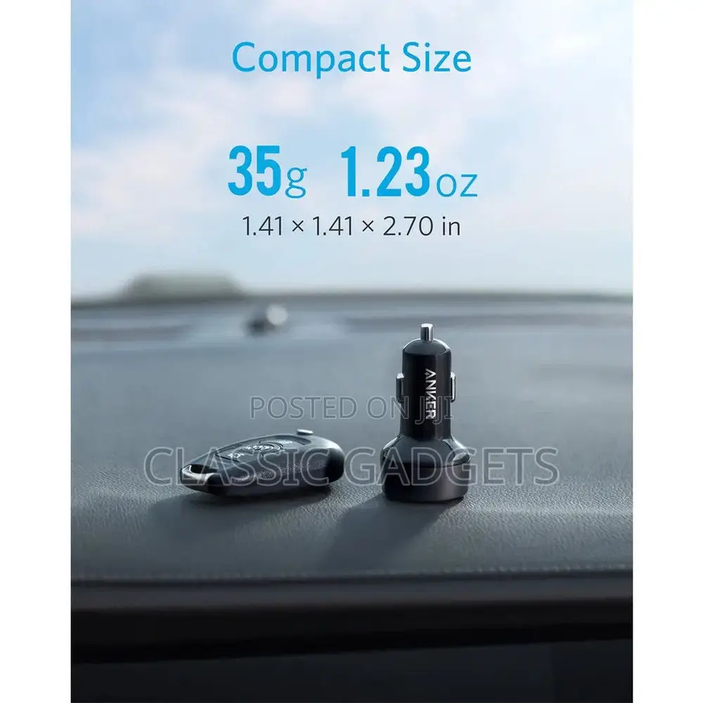 Anker Powerdrive Pd+ 2 35W (20W Pd+15W) USB C Car Charger