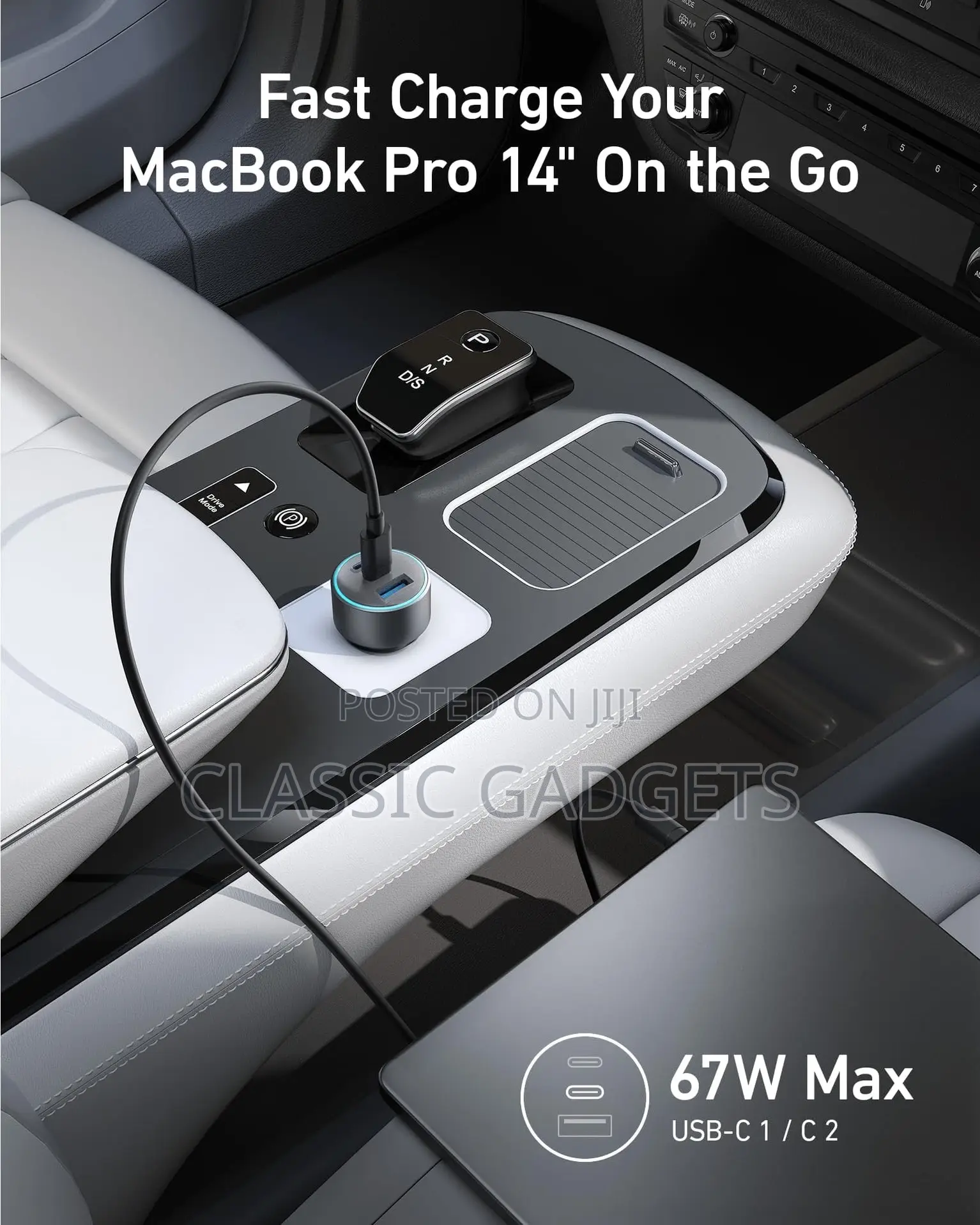 Anker 67w Powerful Tripple-Port Car Charger