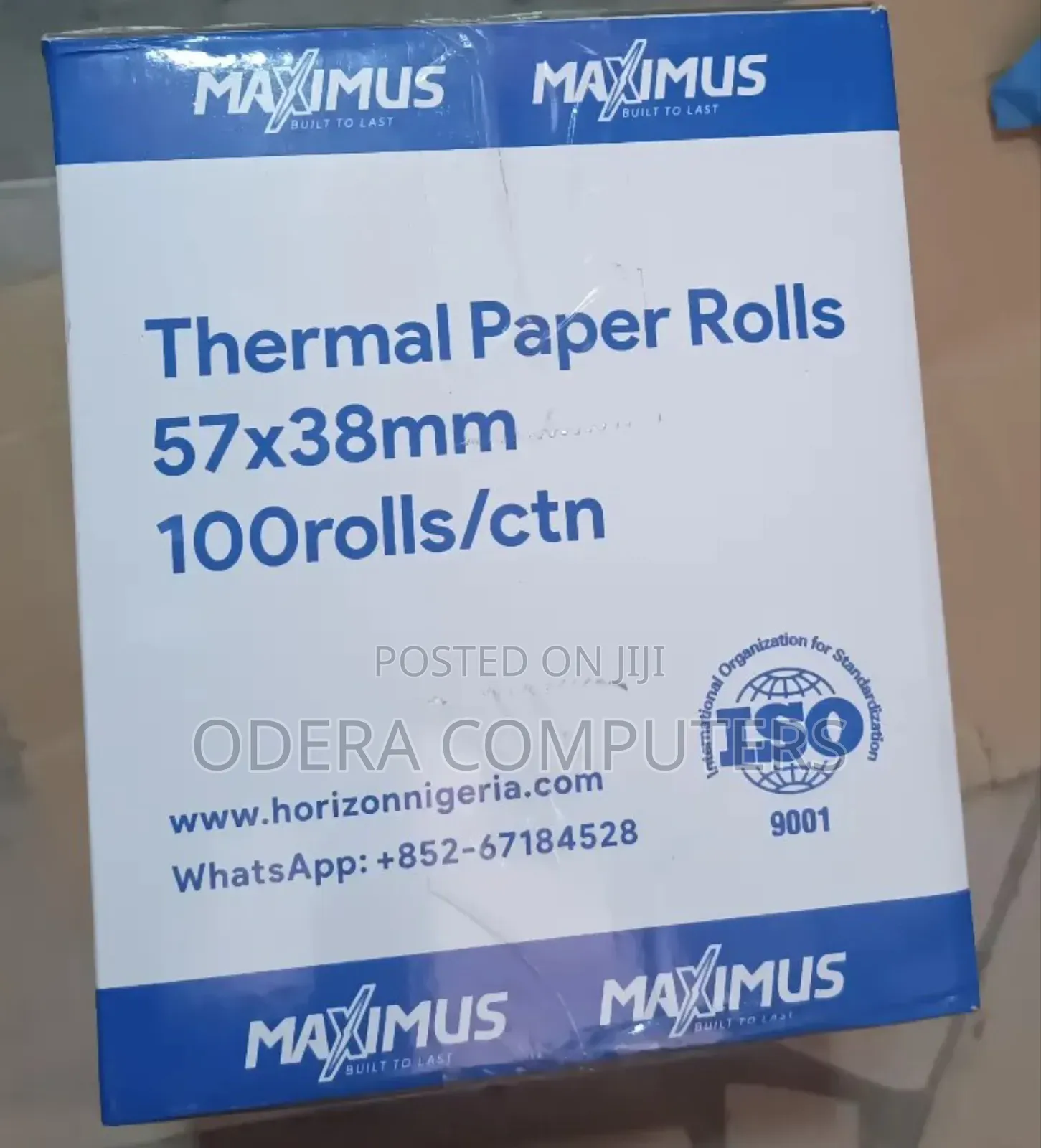 Maximus Built to Last Thermal Paper Rolls 57x38mm 100rolls