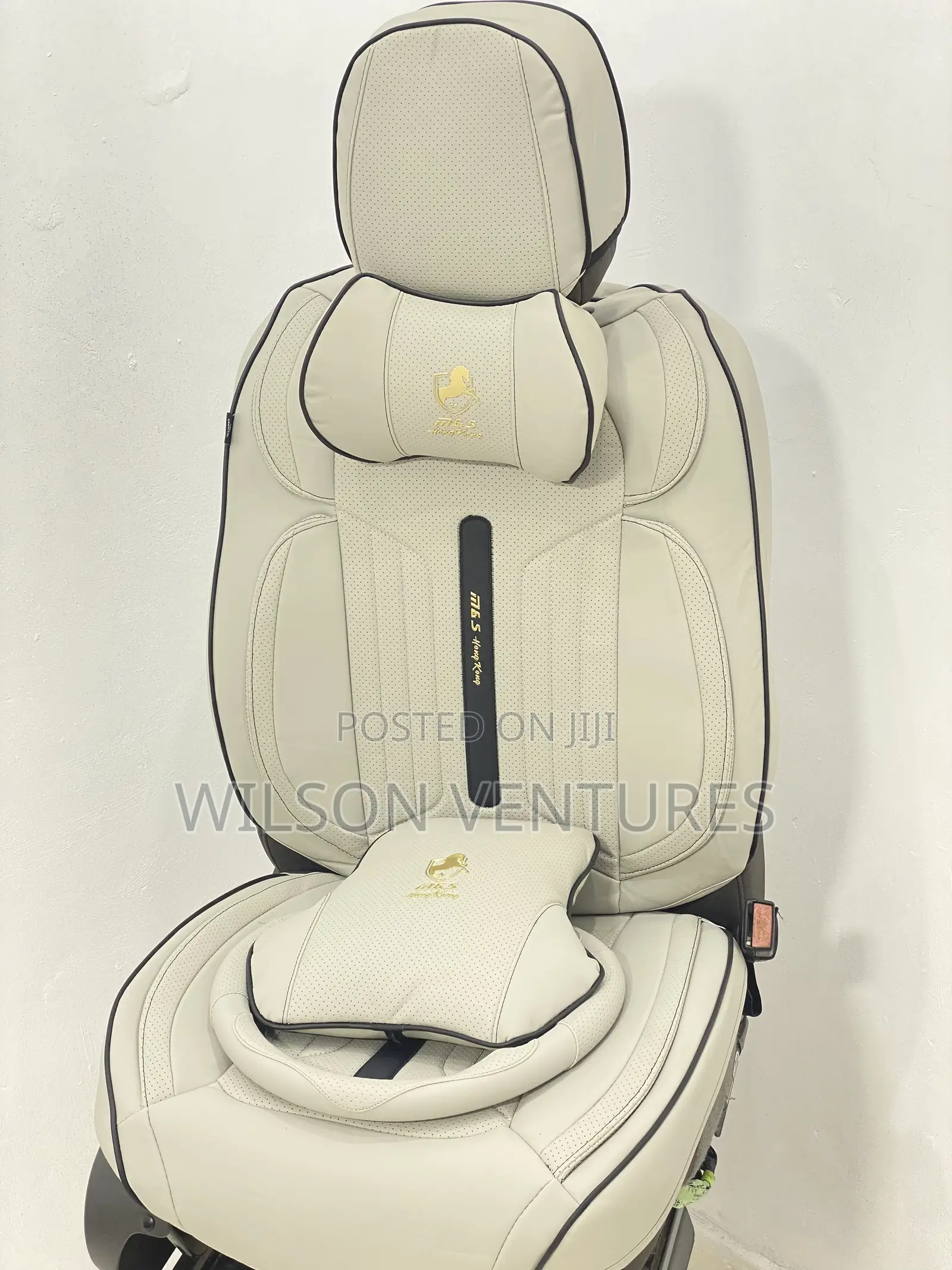 Plain Gray Color Leather Car Seat Cover