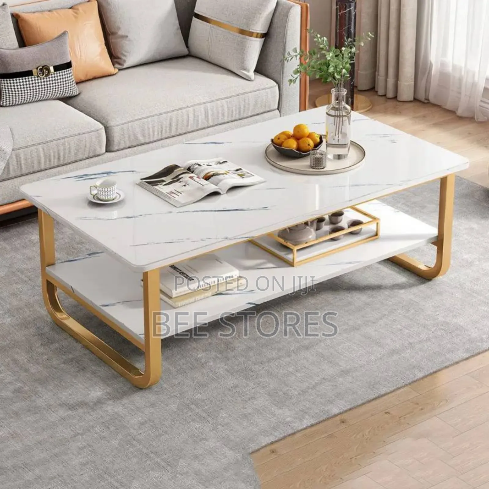 Faux Marble Centre Table