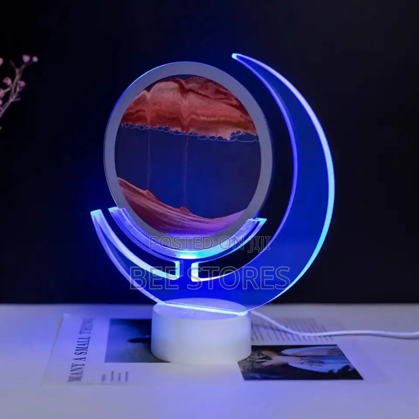 3d Led Acrylic Moon Sand Art Decor