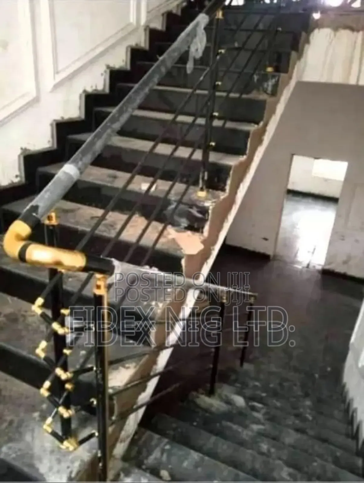 Black And Gold Stainless Handrail