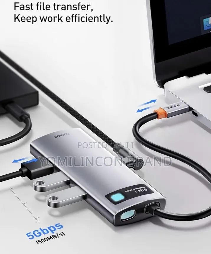 Baseus 6-in-1 USB C Hub, Type C Hub to /30hz HDMI Adapter