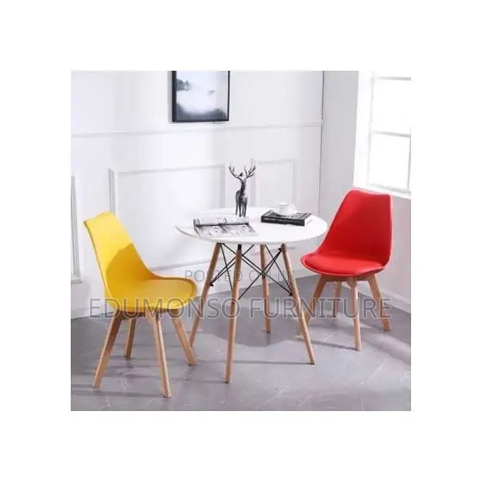 Round Beechwood Dining Table With 2 Sitting Chairs