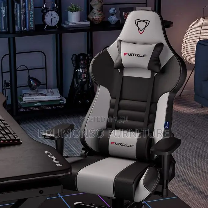 FURGLE Computer Racing Gaming Ergonomic Chair + Footrest