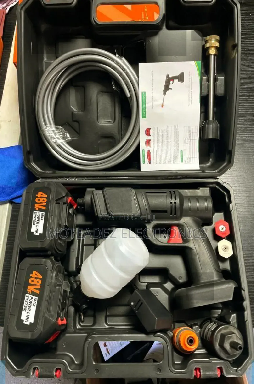 High Pressure 2 Rechargeable Batteries Car Wash Gun Machine
