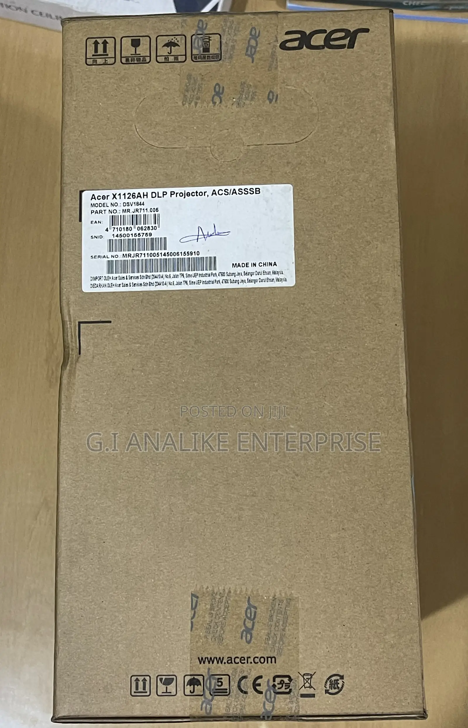 Acer X1126AH 4000 Lumens SVGA DLP Projector