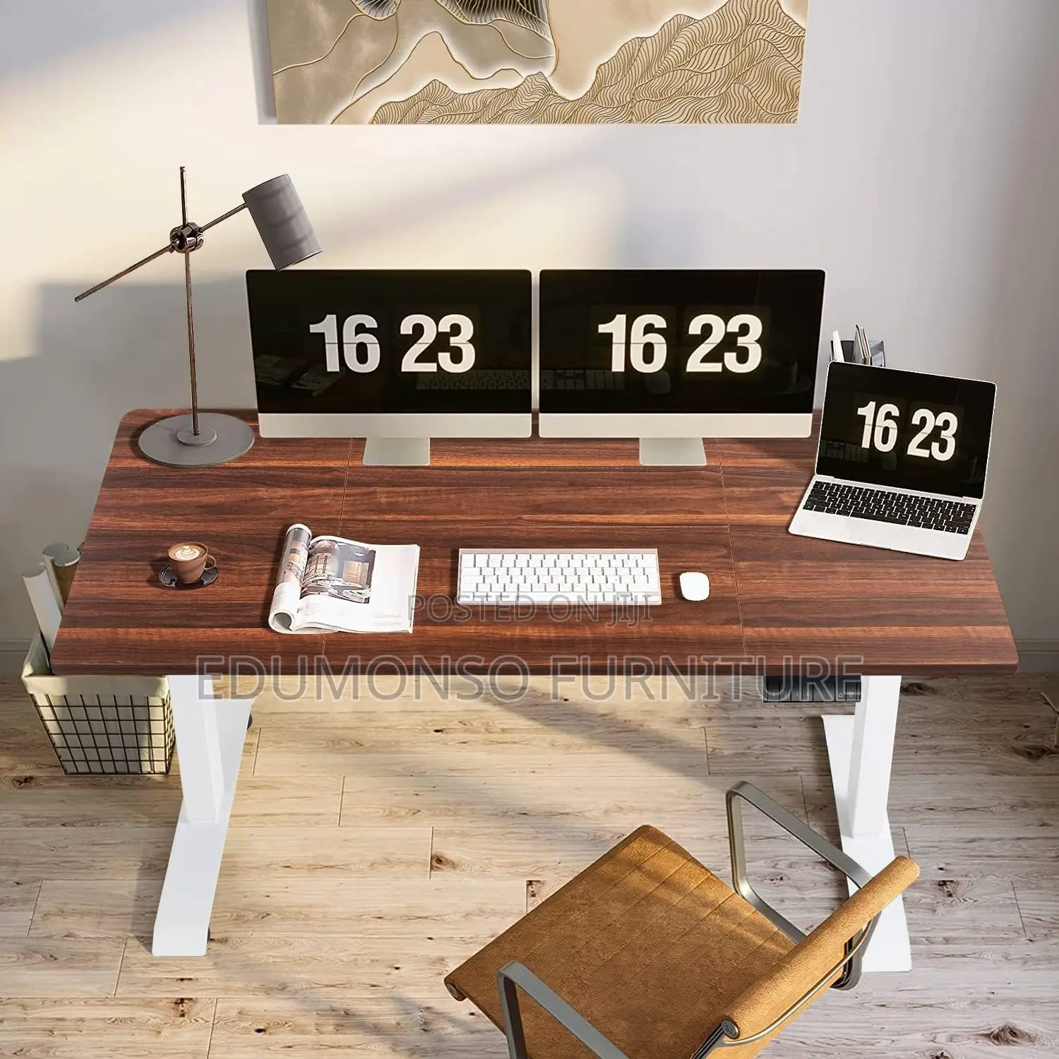 Electric Standing Desk 160x70cm With 2.5cm Thickness