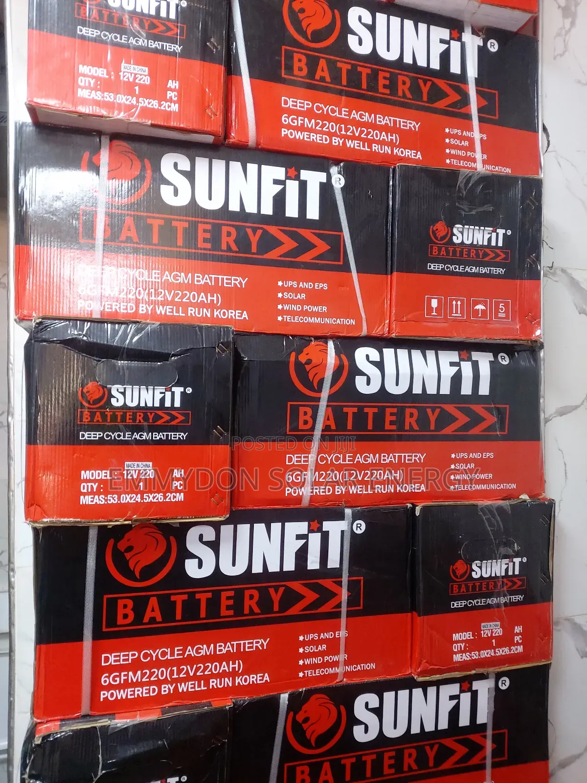 Original Sunfit Gel Battery 220ah 12v