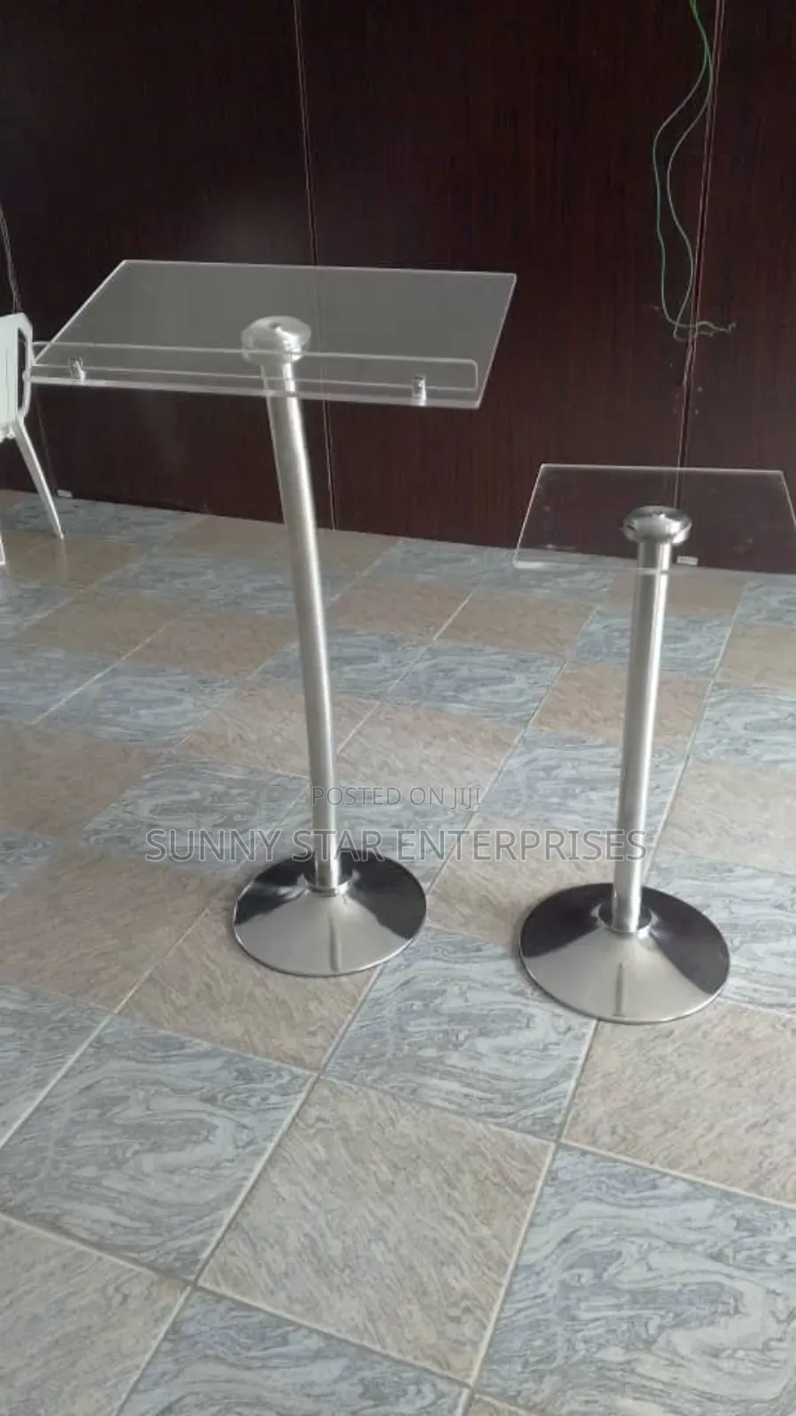 Quality Unbreakable Acrylic Single Pole Pulpit For Church