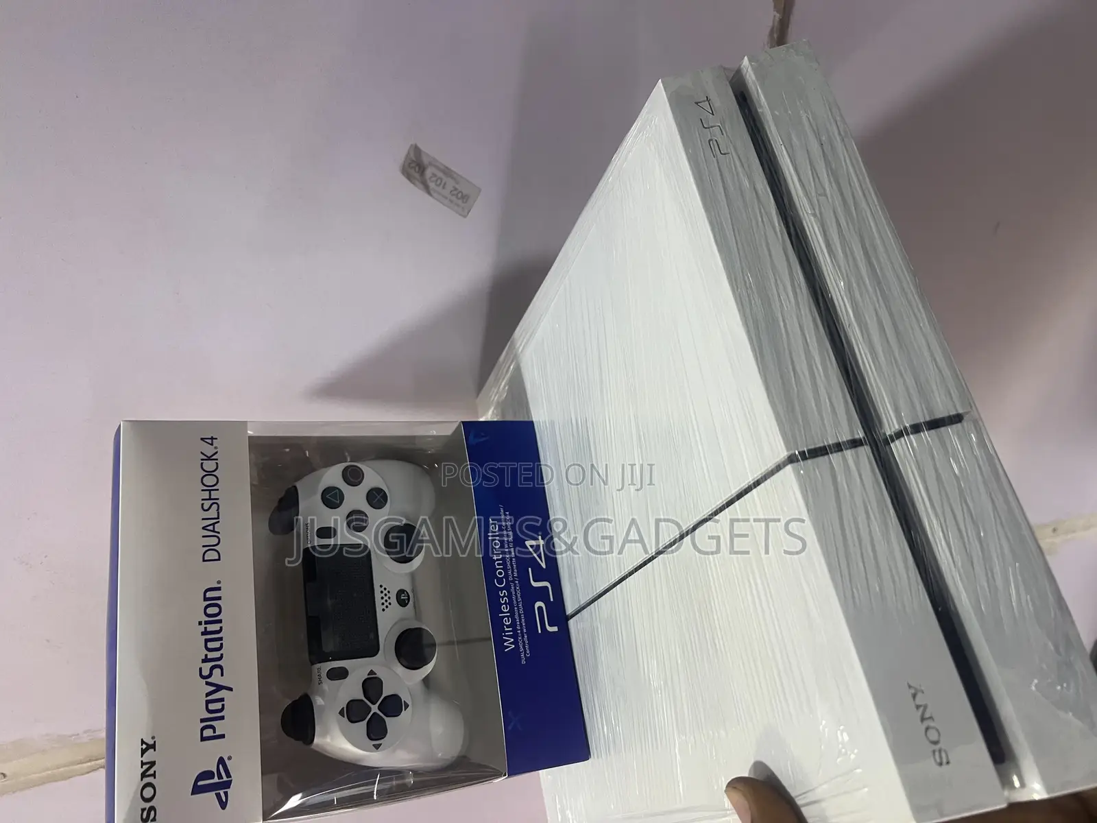 White Playstation Console