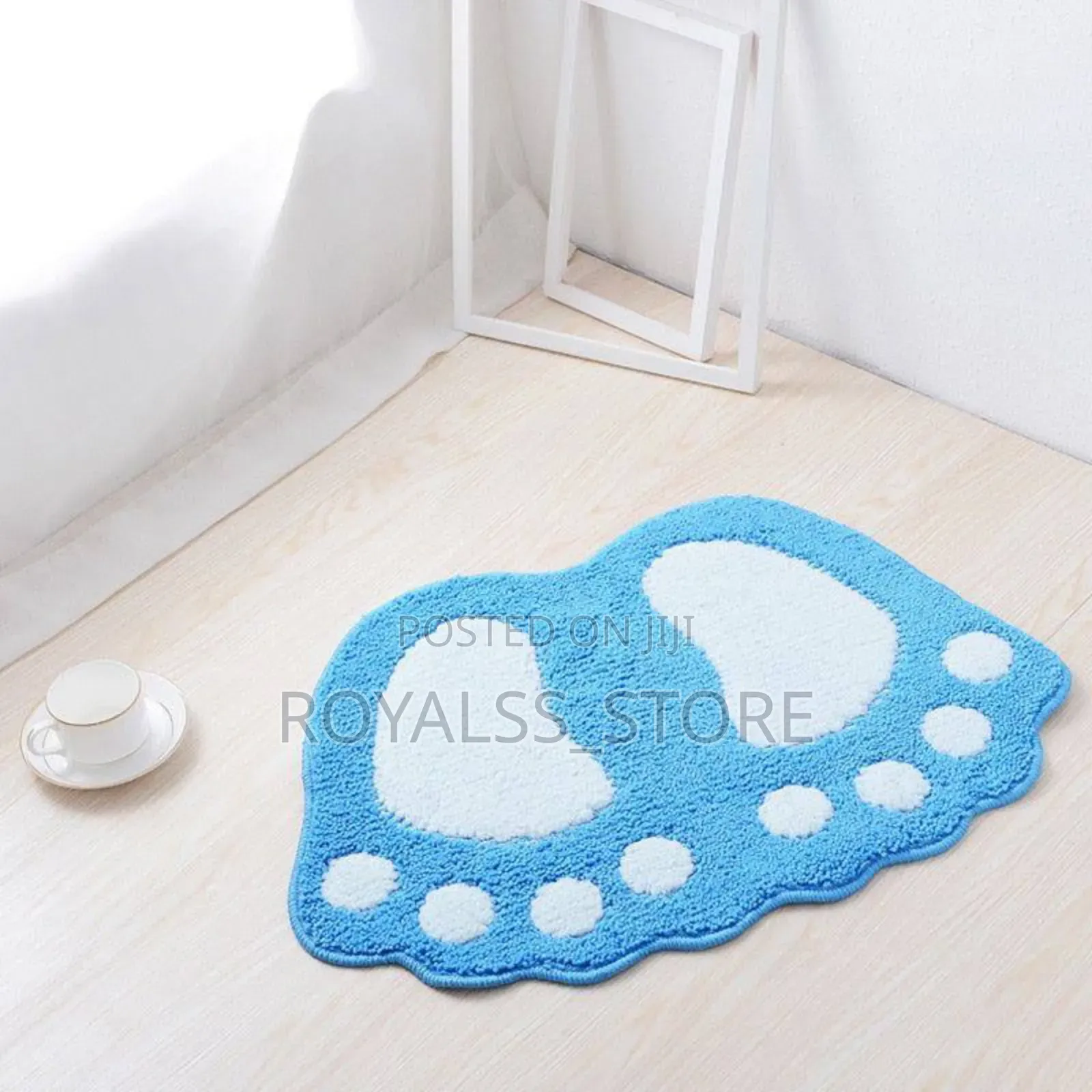 Fluffy Foot Shaped Bathroom Door Mat
