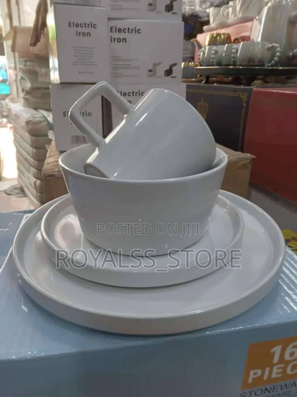 16pcs Ceramic Stoneware Set With Dinner Dessert Plate,Bowl