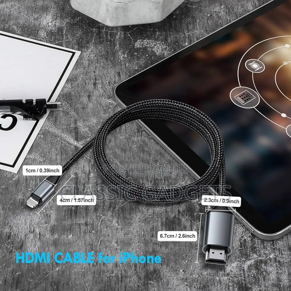 Airsky HDMI / HD TV to iPhone / iPad 2m Cable