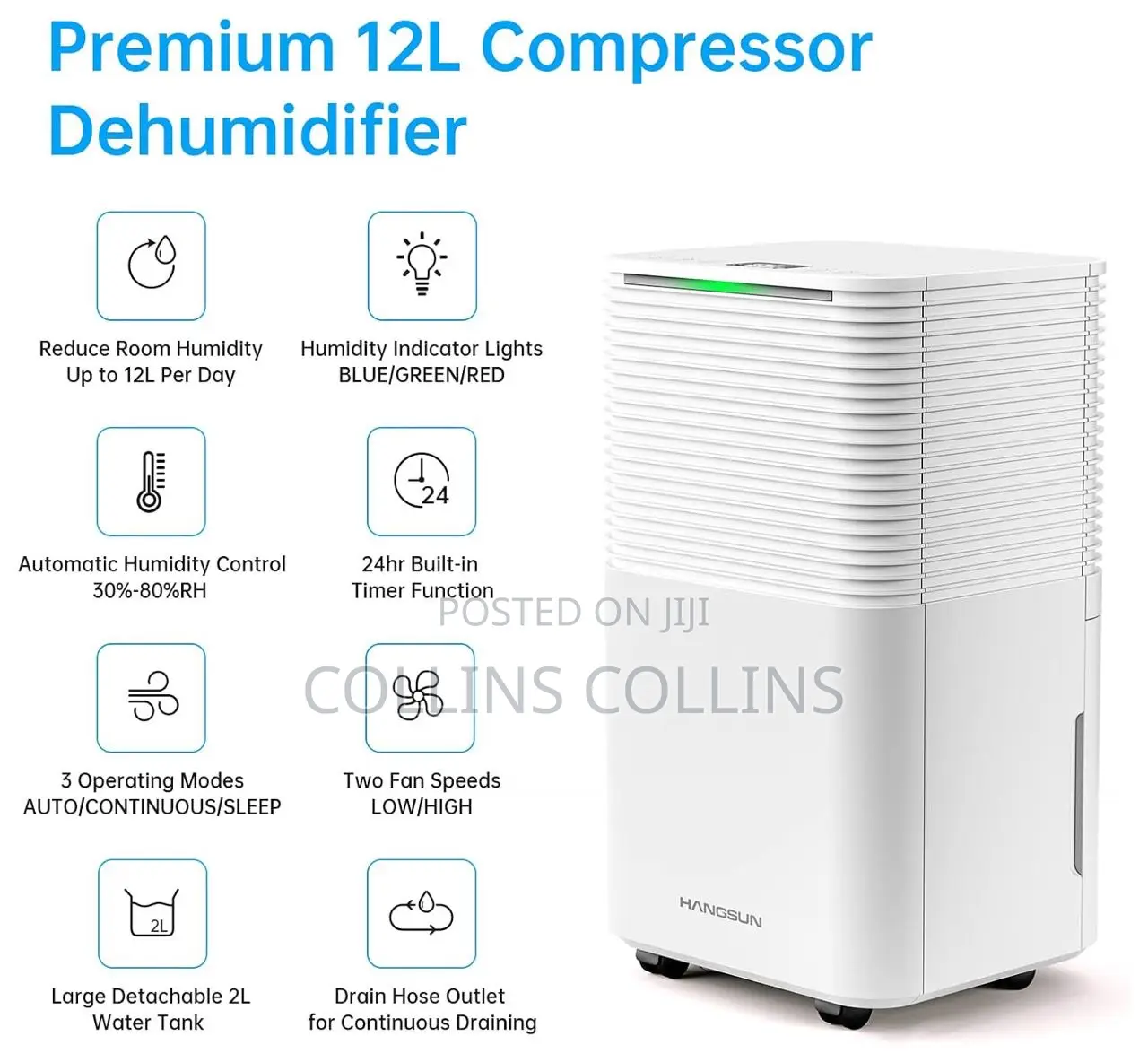 Hangsun 12l Dehumidifier