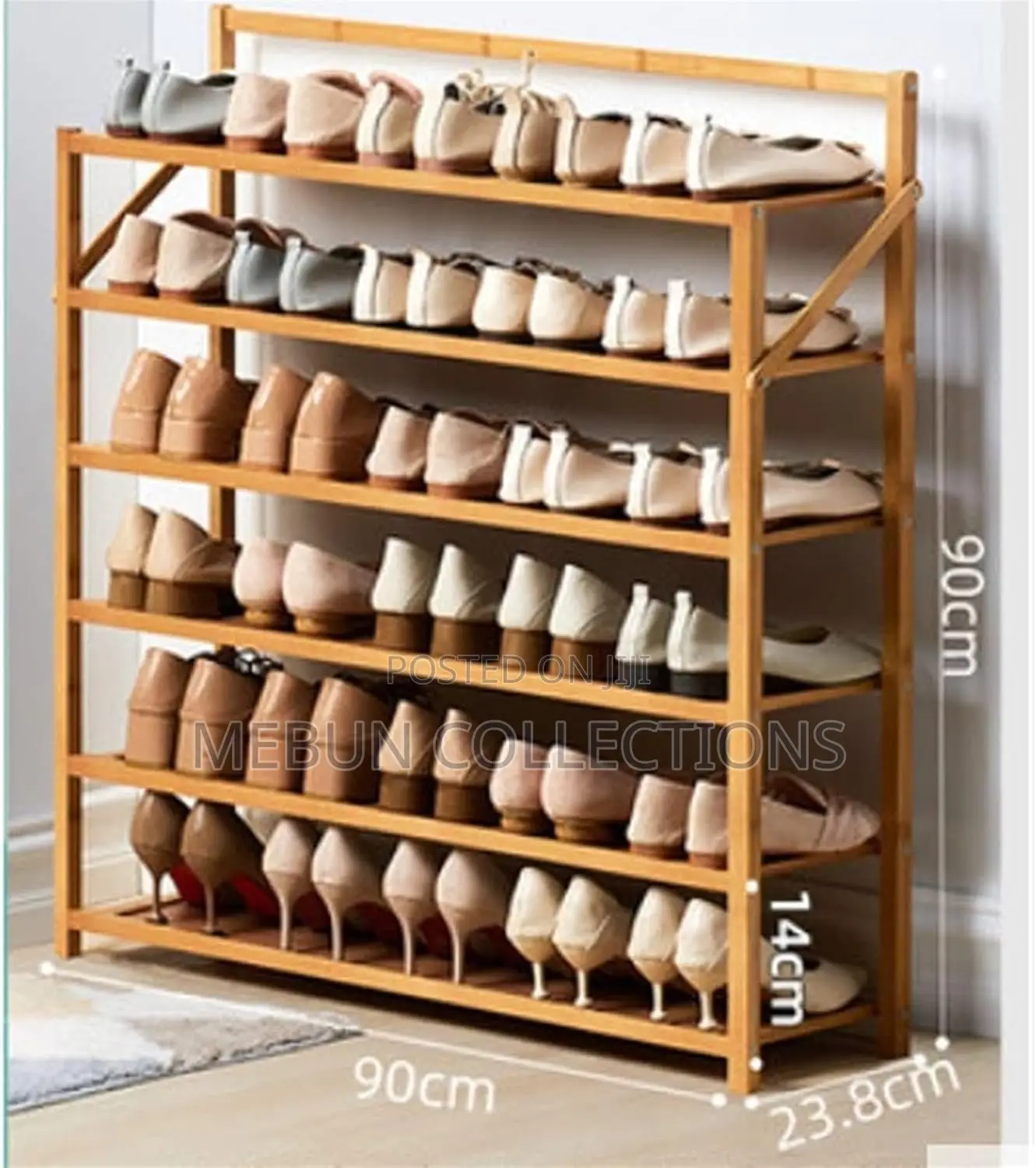 6layers Wooden Shoe Rack