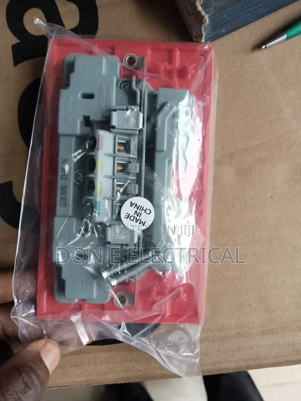 13amps Double Socket Red Color Schneider