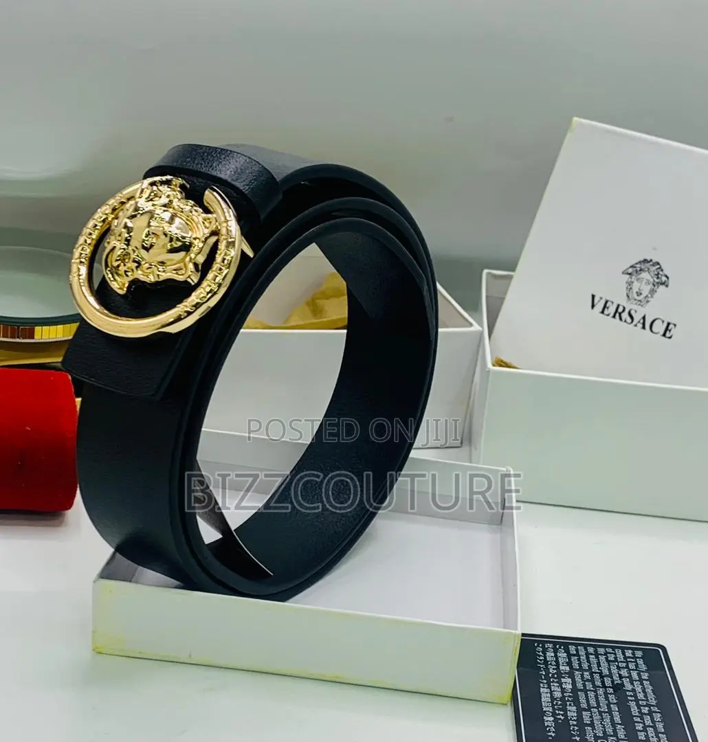 Original Versace Black Adjustable Belt Is Available in Store