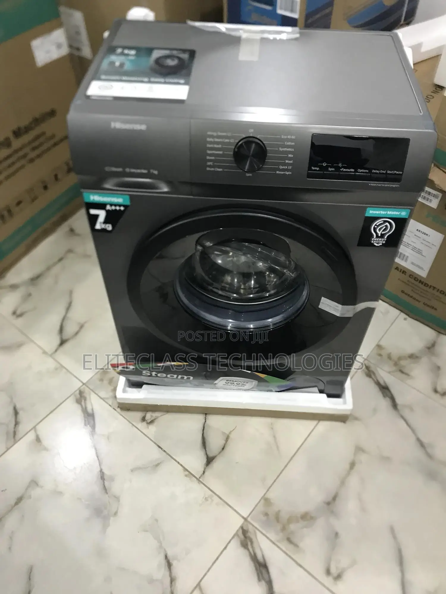 Smart Hisense 7kg Front Load Washing Machine ''wm7012wfqp''