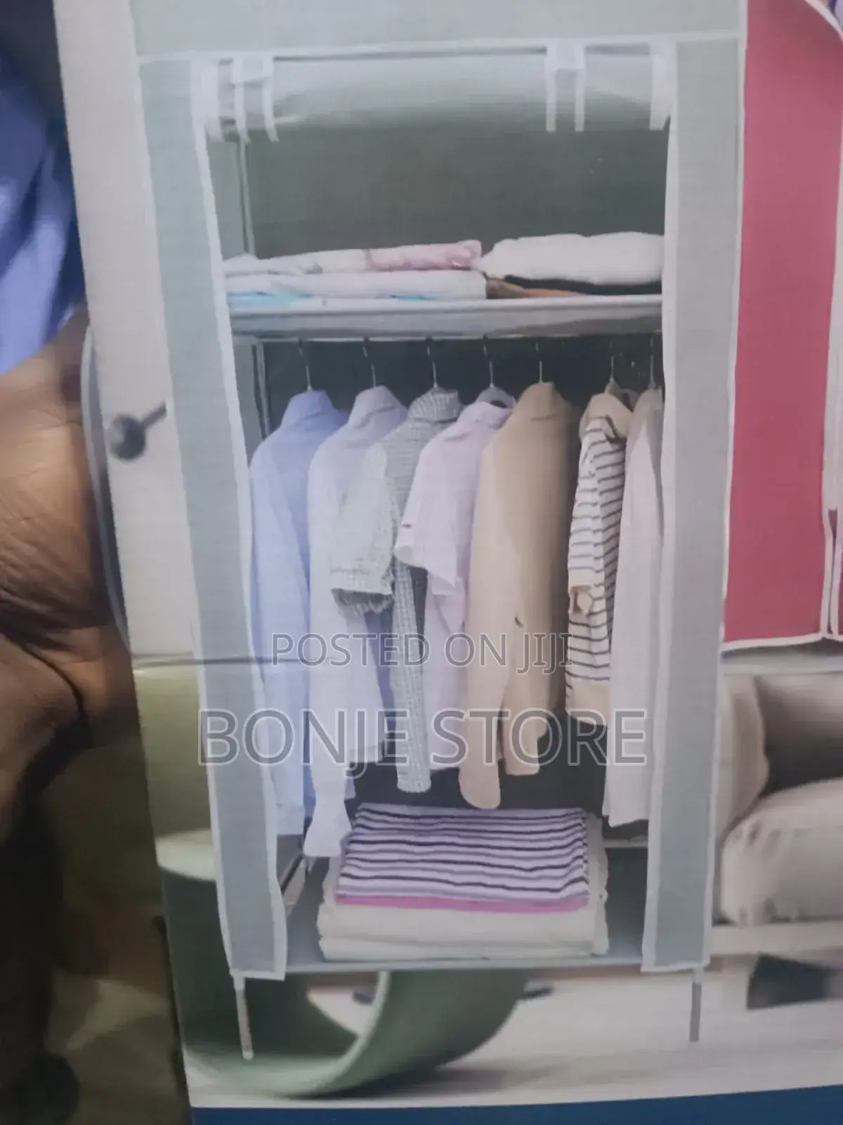 Non-Woven Cloth Dustproof Foldable Wardrobe Clothing Cabinet