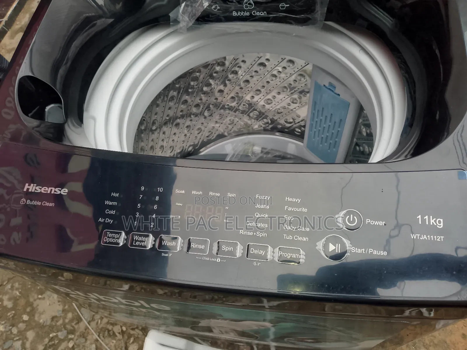 Hisense Automatic 11kg Top Loader Wash/ Spin Inverter>1yrs