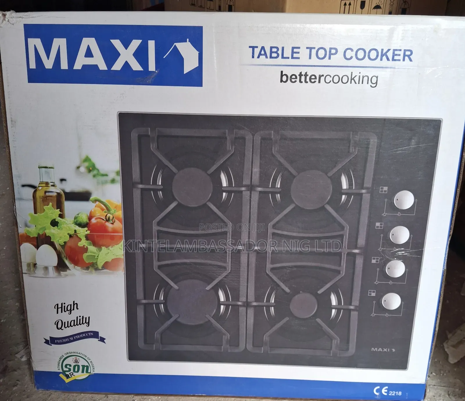 Maxi Table Top Gas Cooker - 4 Burner