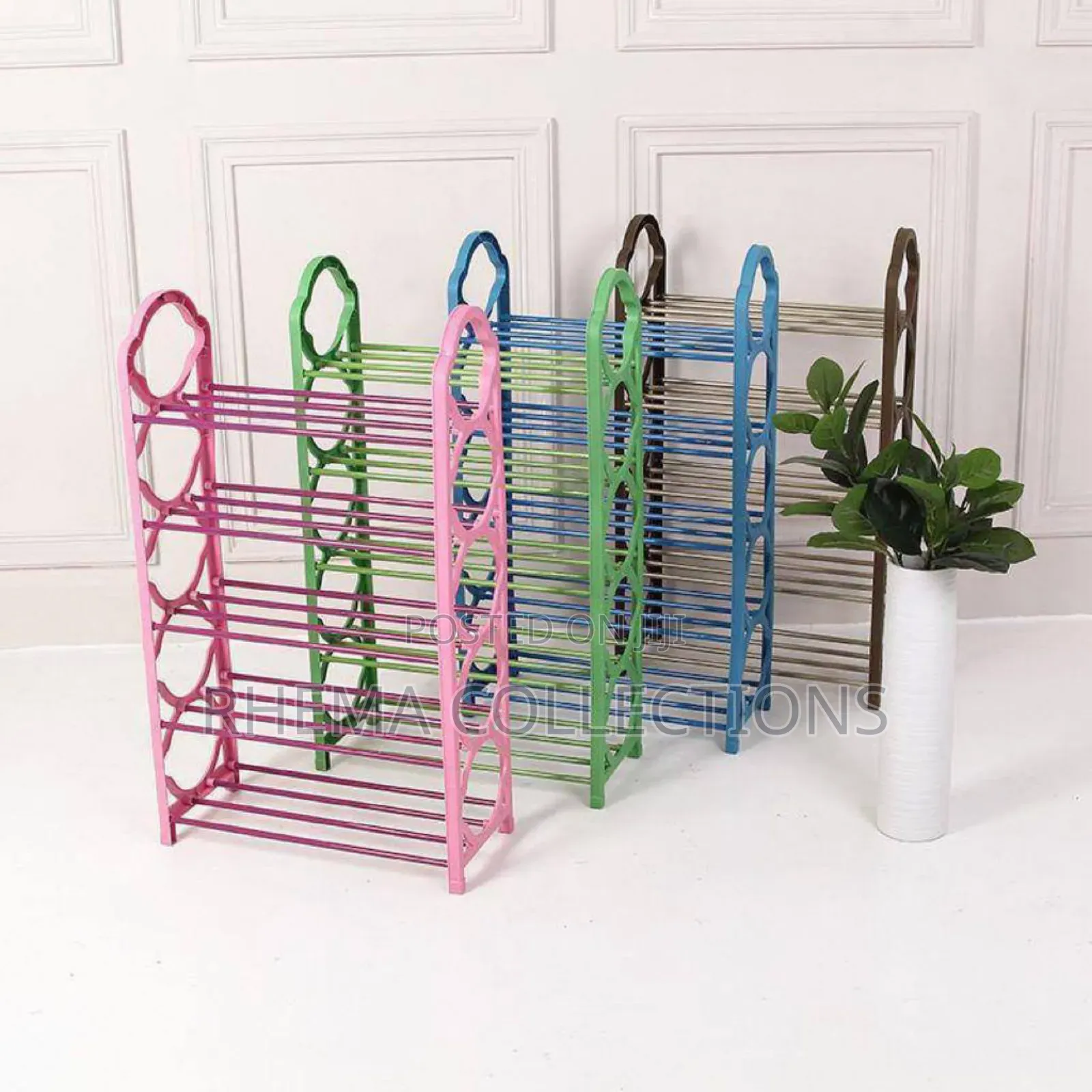 Mini 5 Step Durable Plastic/Steel Rod Shoe Rack