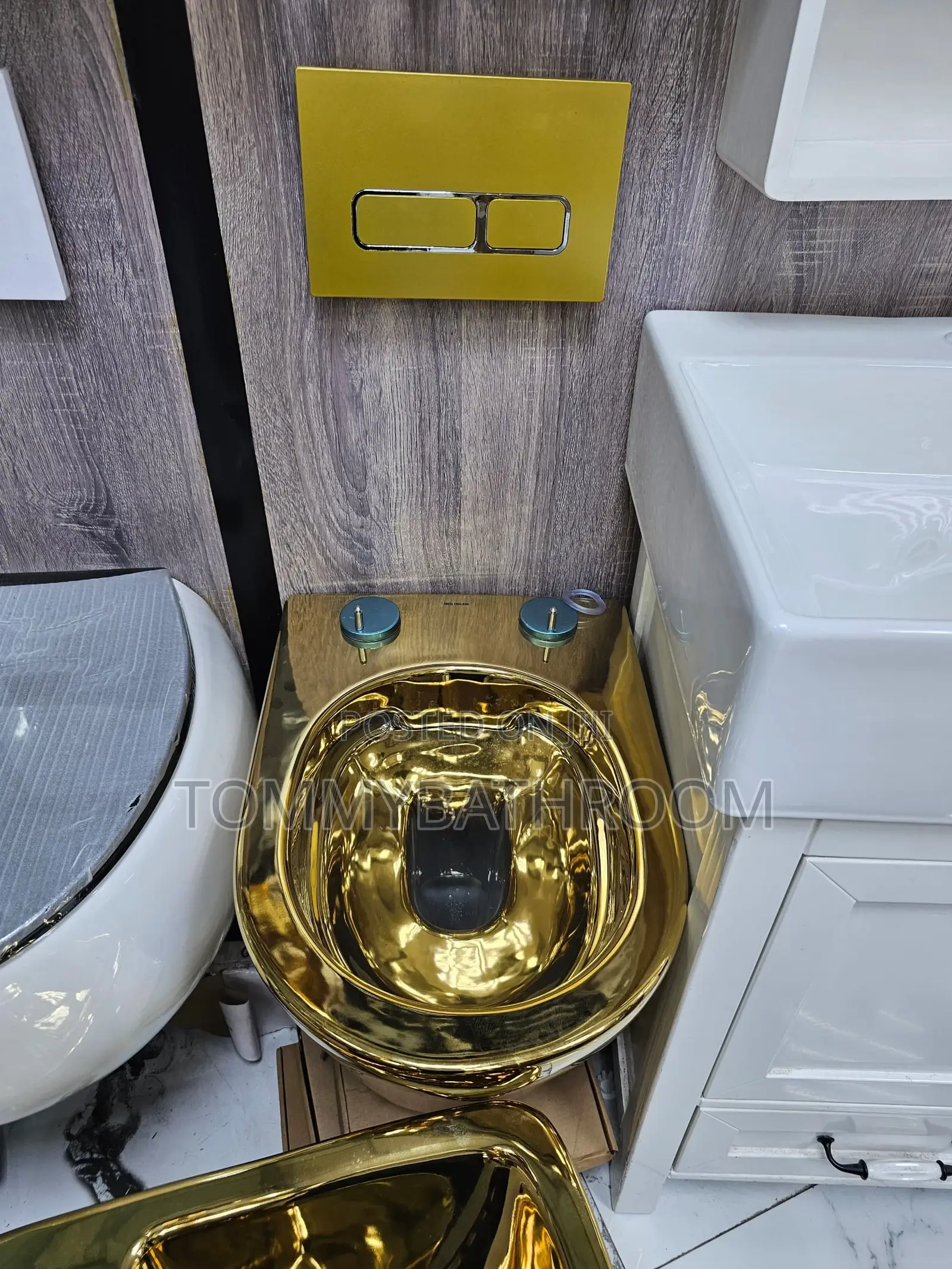 Gold Wall Hung WC