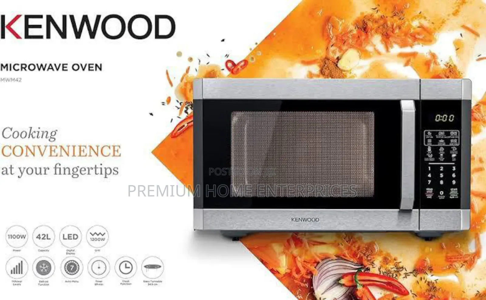 KENWOOD 42L Microwave Oven With Grill, Digital Display