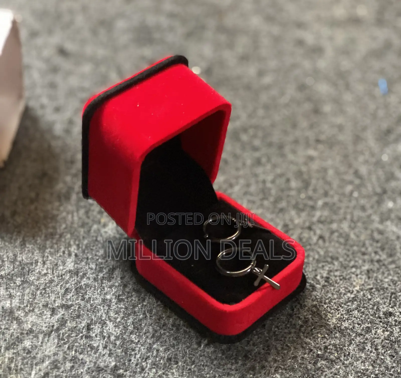 Magnetic Drop Down Cross Men’S Earrings