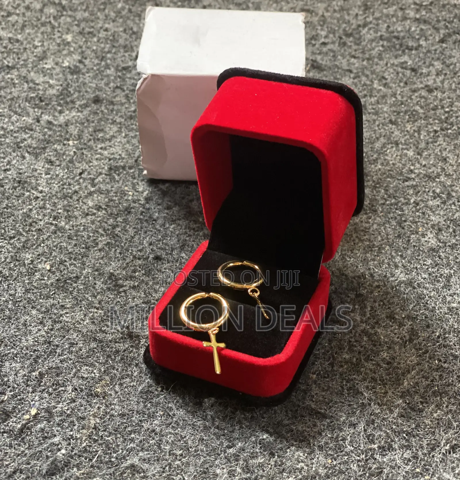 Magnetic Drop Down Cross Men’S Earrings