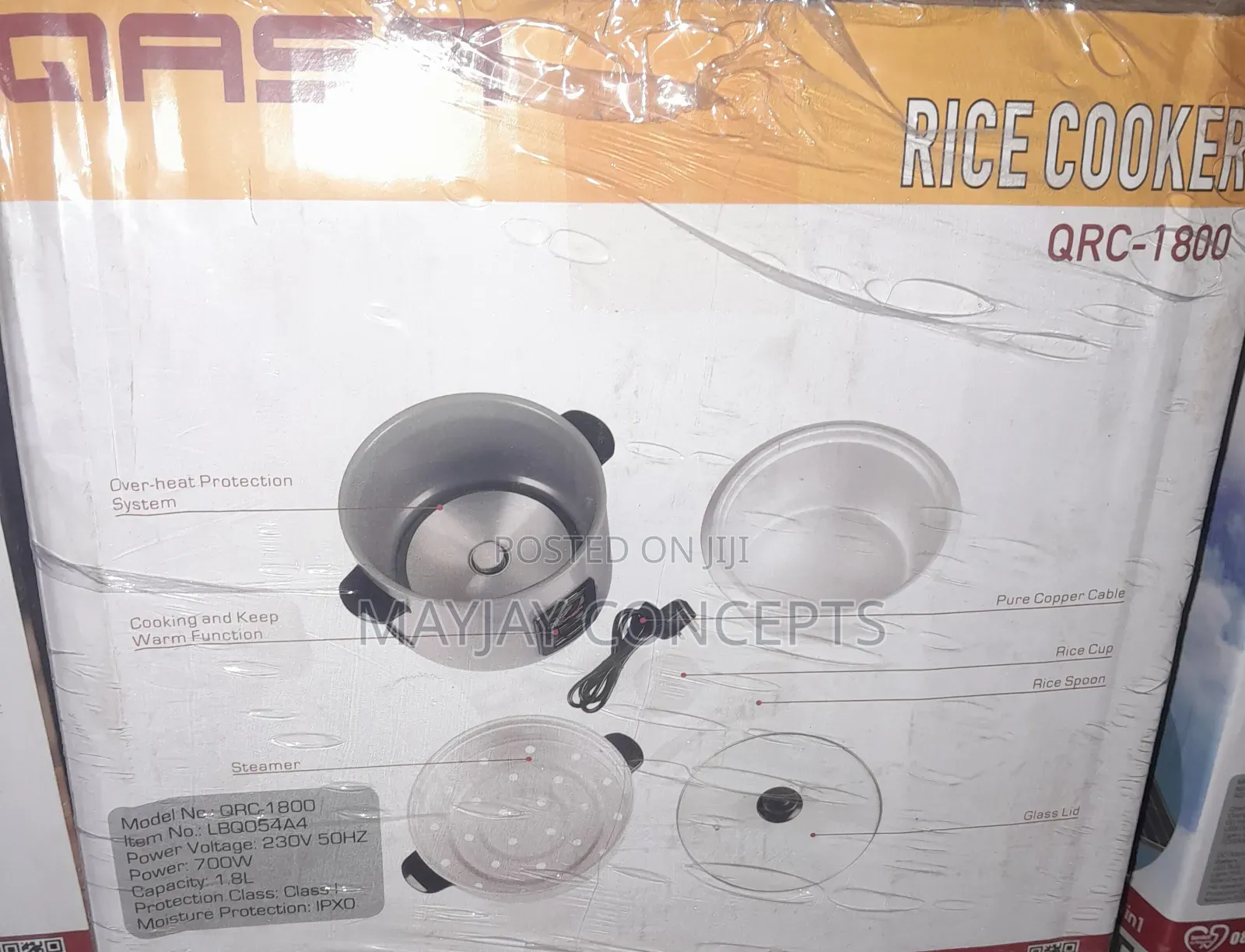 Qasa 1.8litres Low Consumption Rice Cooker-QRC-1800