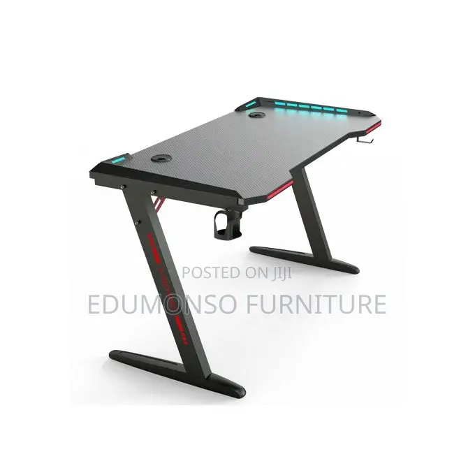 Gaming Desk, 55 Inch Gaming Table With Led RGB Lights,1.4mtr