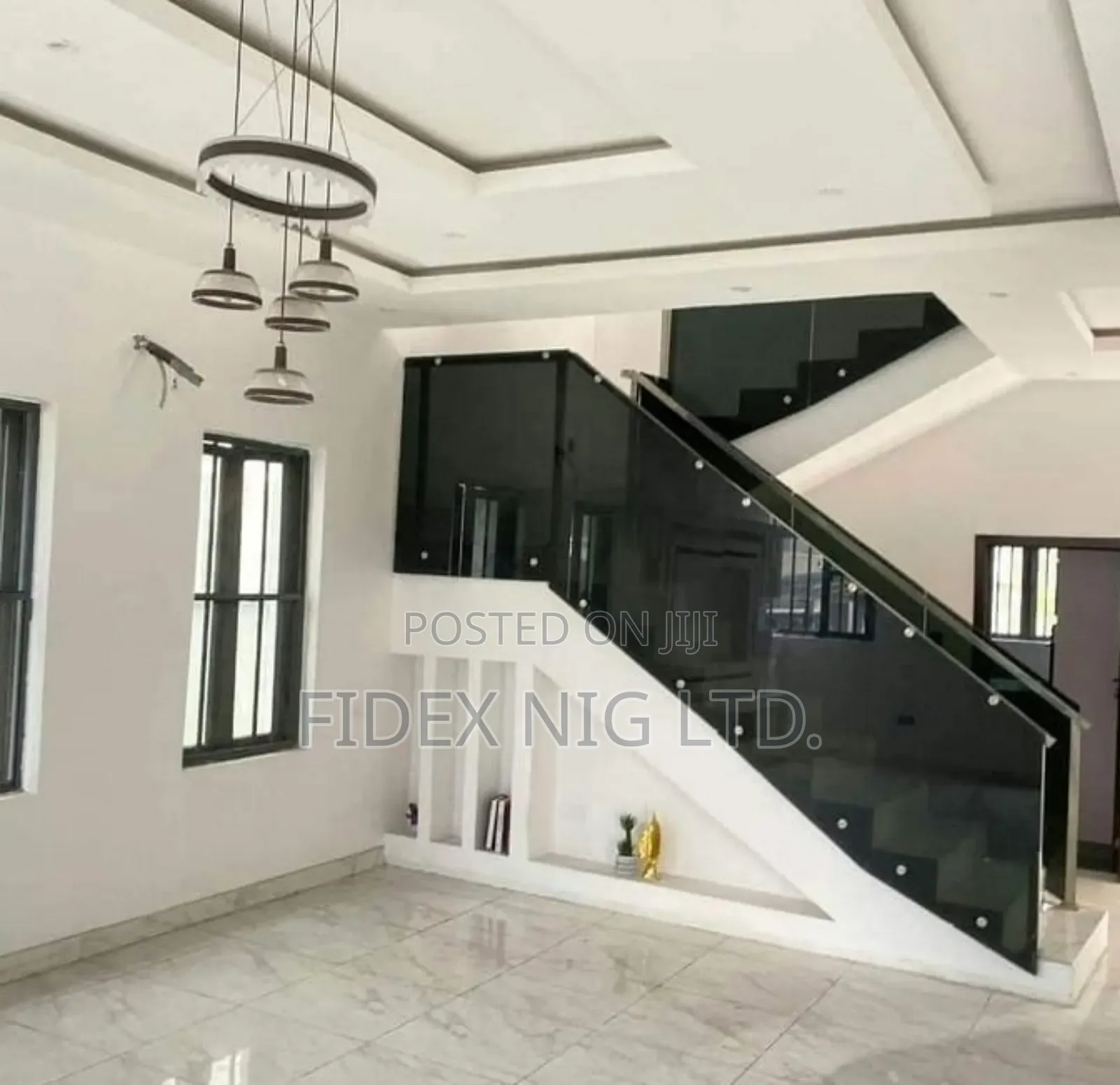 Handrail Tamper Glass Frameless.