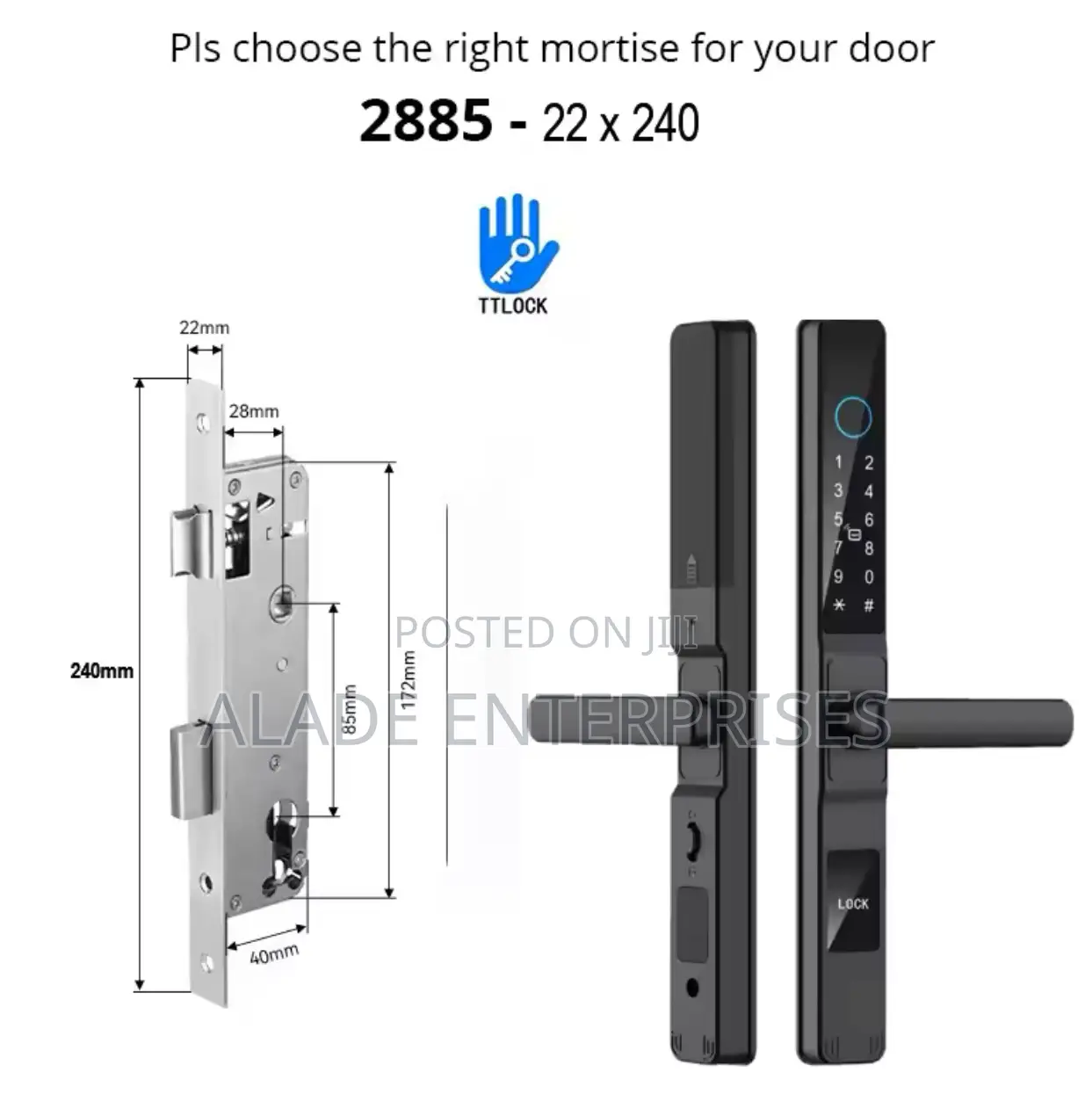 Waterproof Tuya Smartlife APP Wifi Remote Aluminum Door Lock