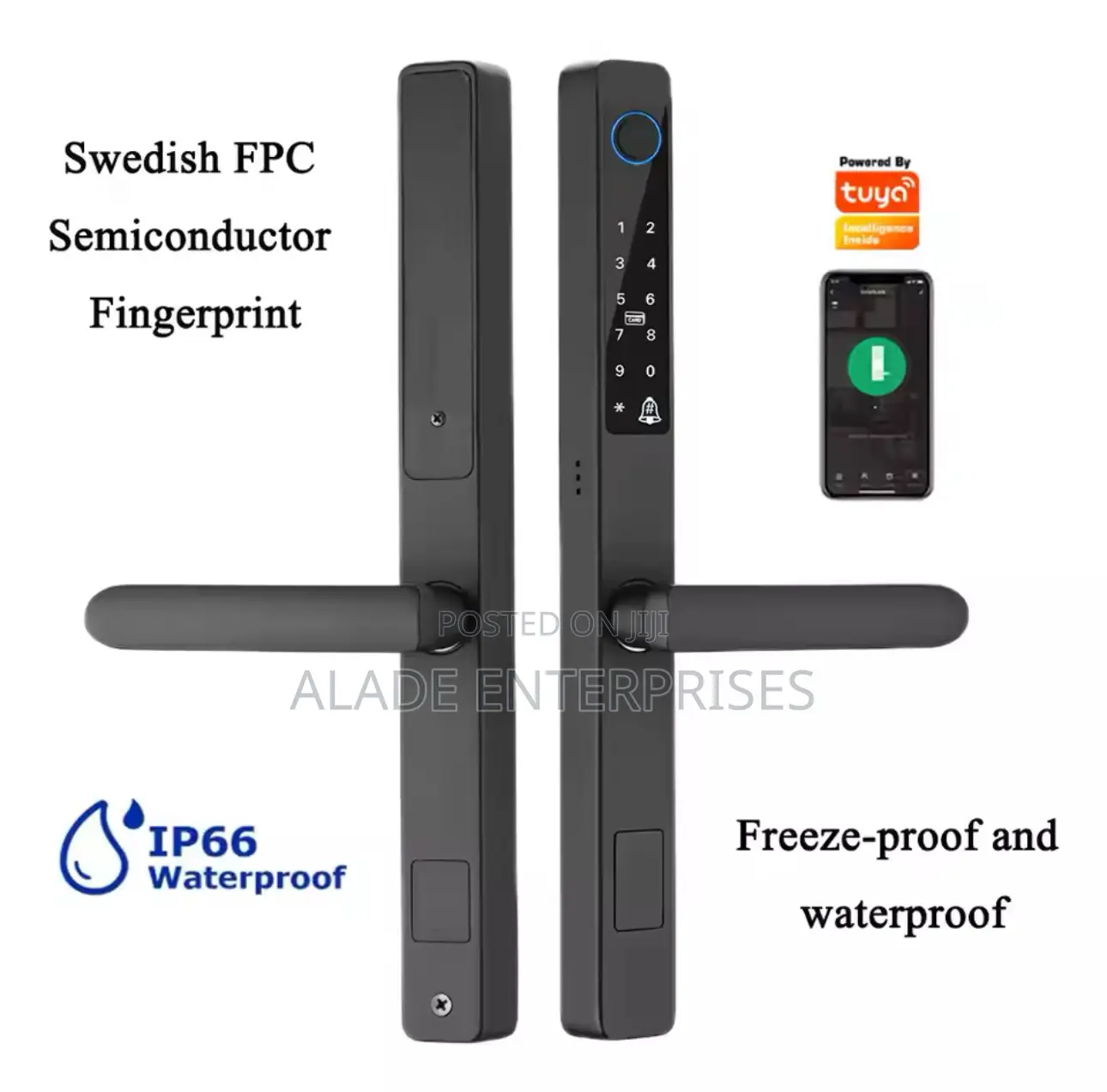 Waterproof Tuya Smartlife APP Wifi Remote Aluminum Door Lock