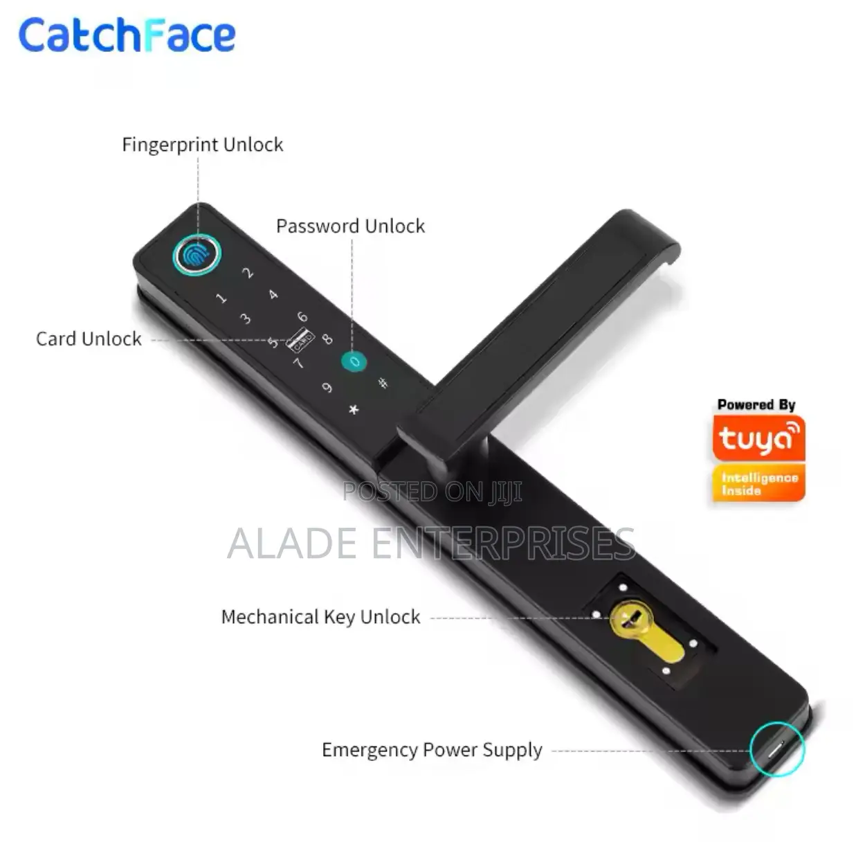 Tuya Wifi Slim Smart Lock Waterproof Fingerprint APP