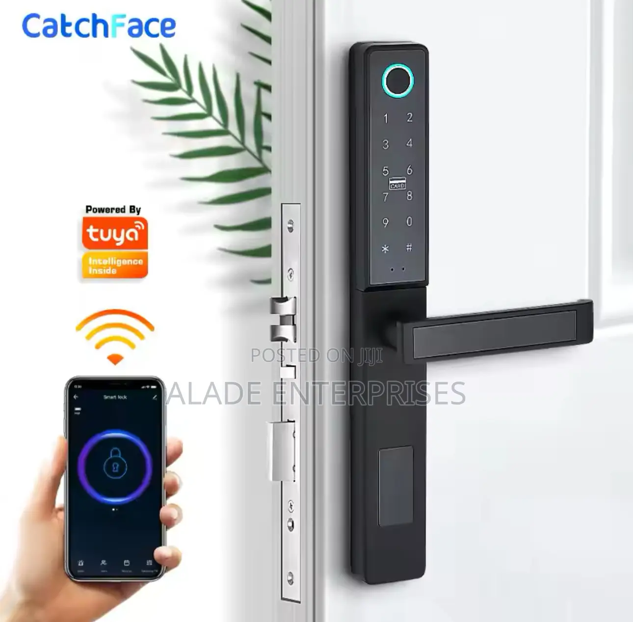 Tuya Wifi Slim Smart Lock Waterproof Fingerprint APP