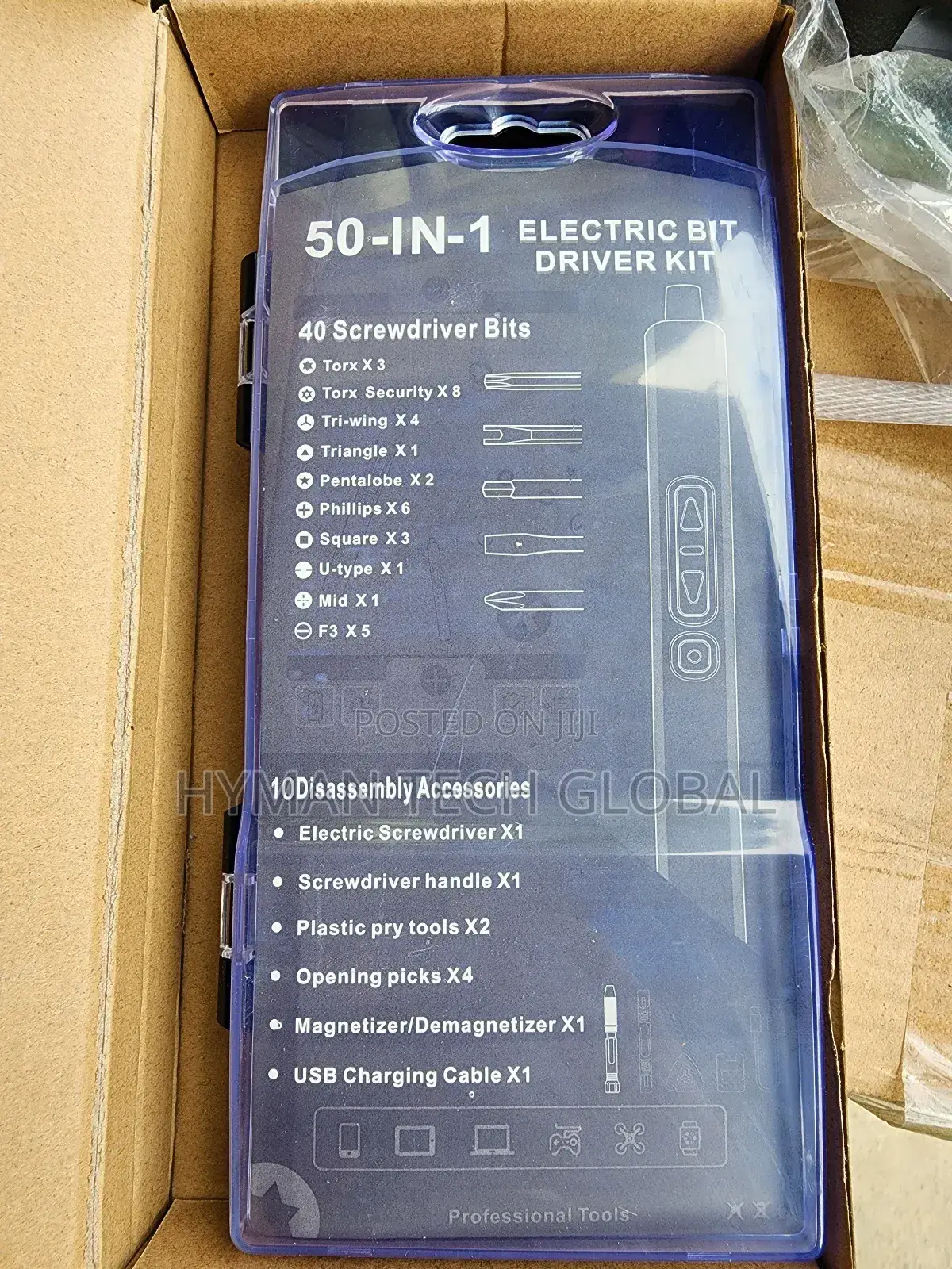 50 In 1 Cordless Screw Driver Set For Phones And Laptops