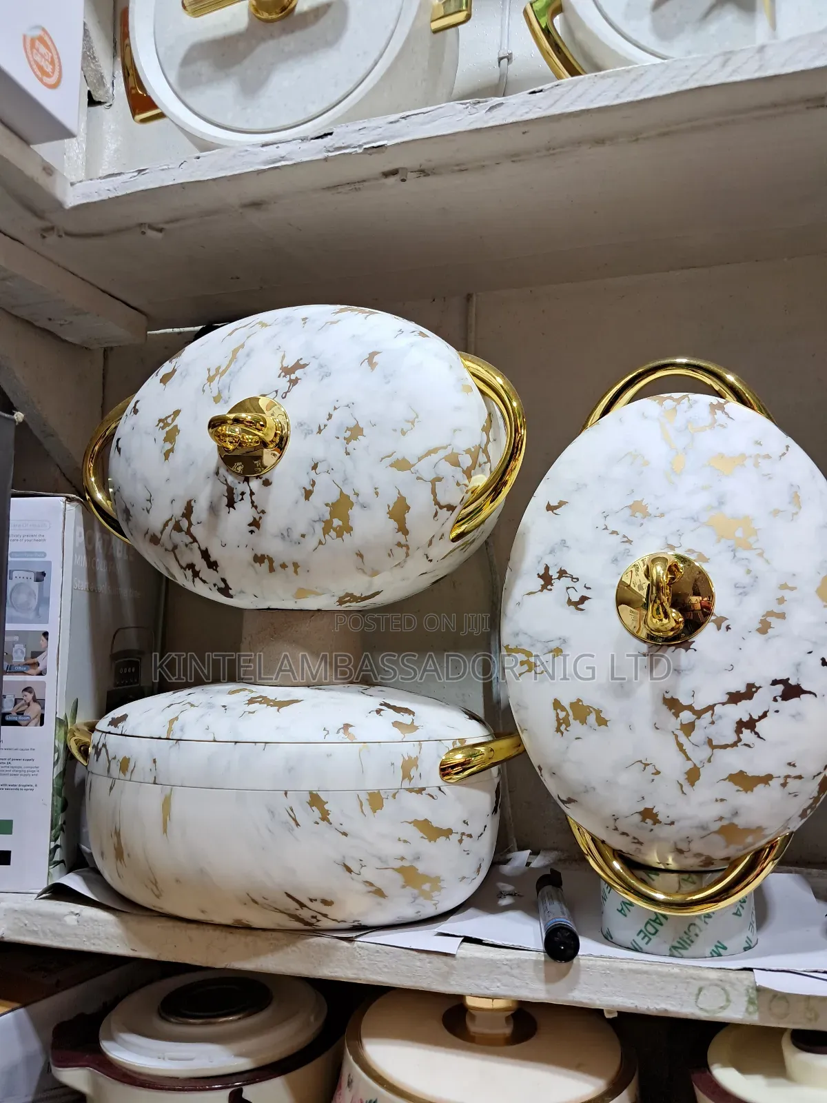 Forever Gold 3pc Set of Dish Plate