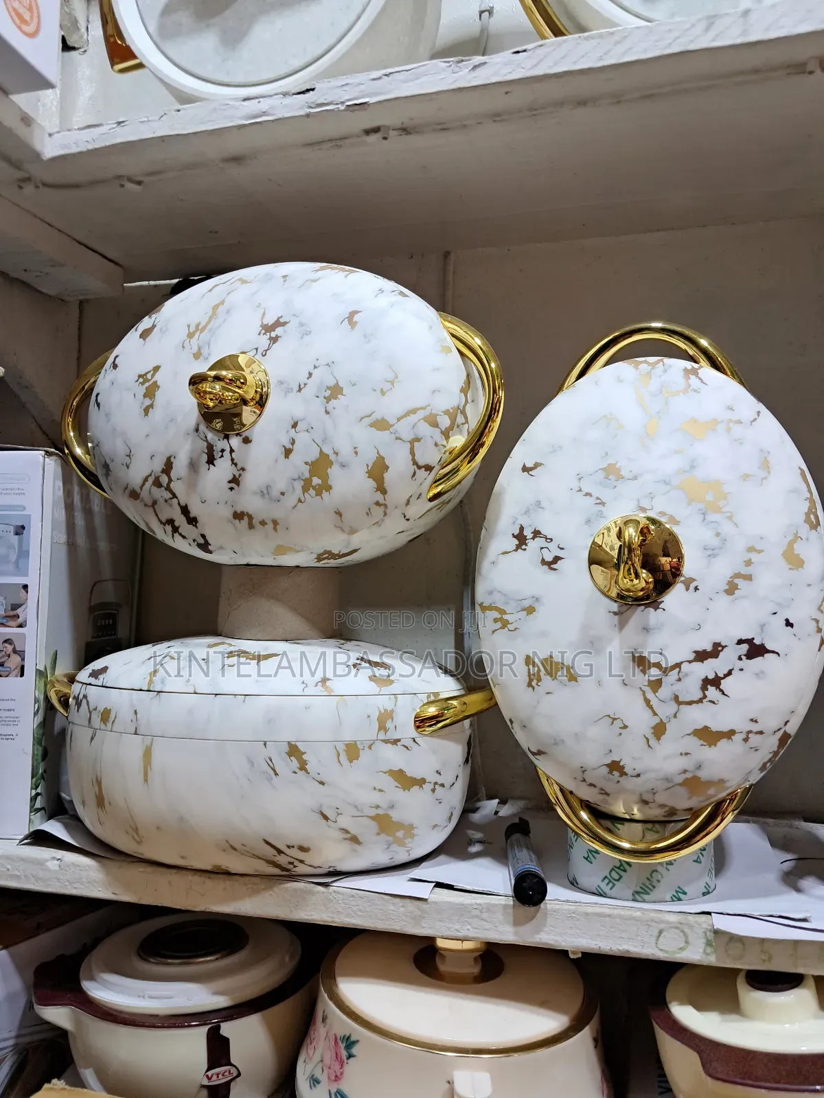 Forever Gold 3pc Set of Dish Plate