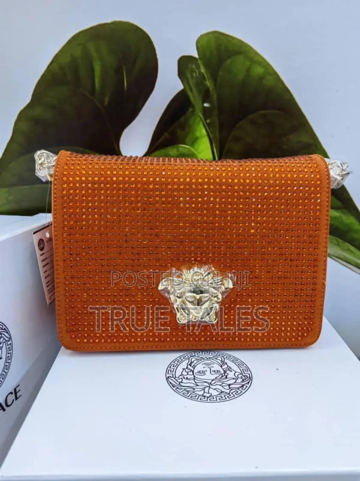 Versace Stone Embellished Purse Bag