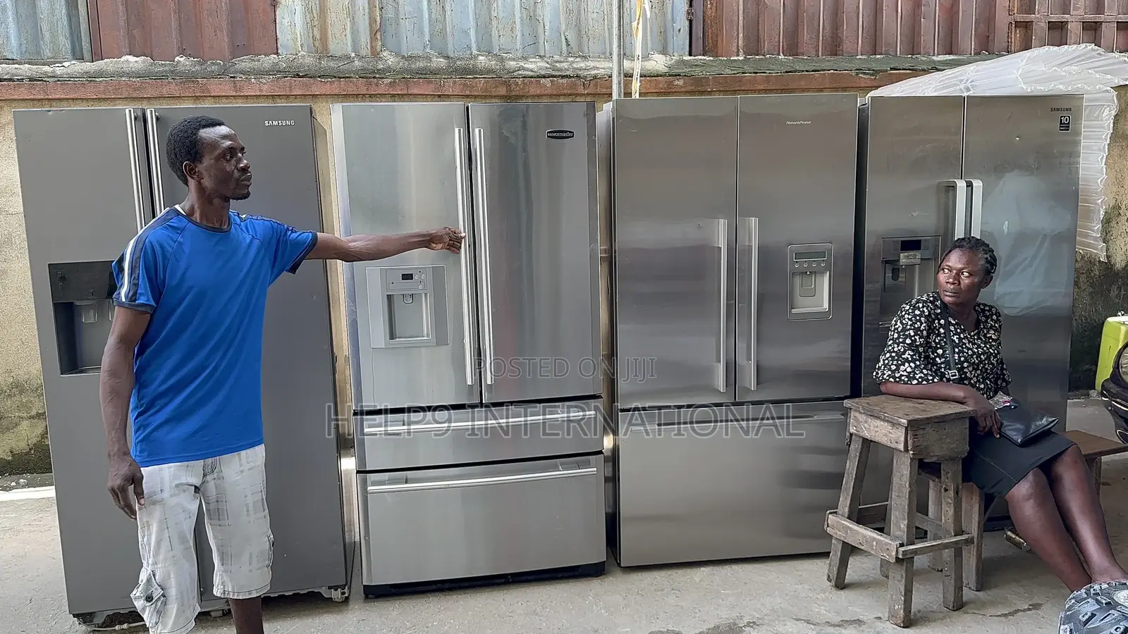 Fast Freezing 4 Door French Style Side-by-Side Refrigerator