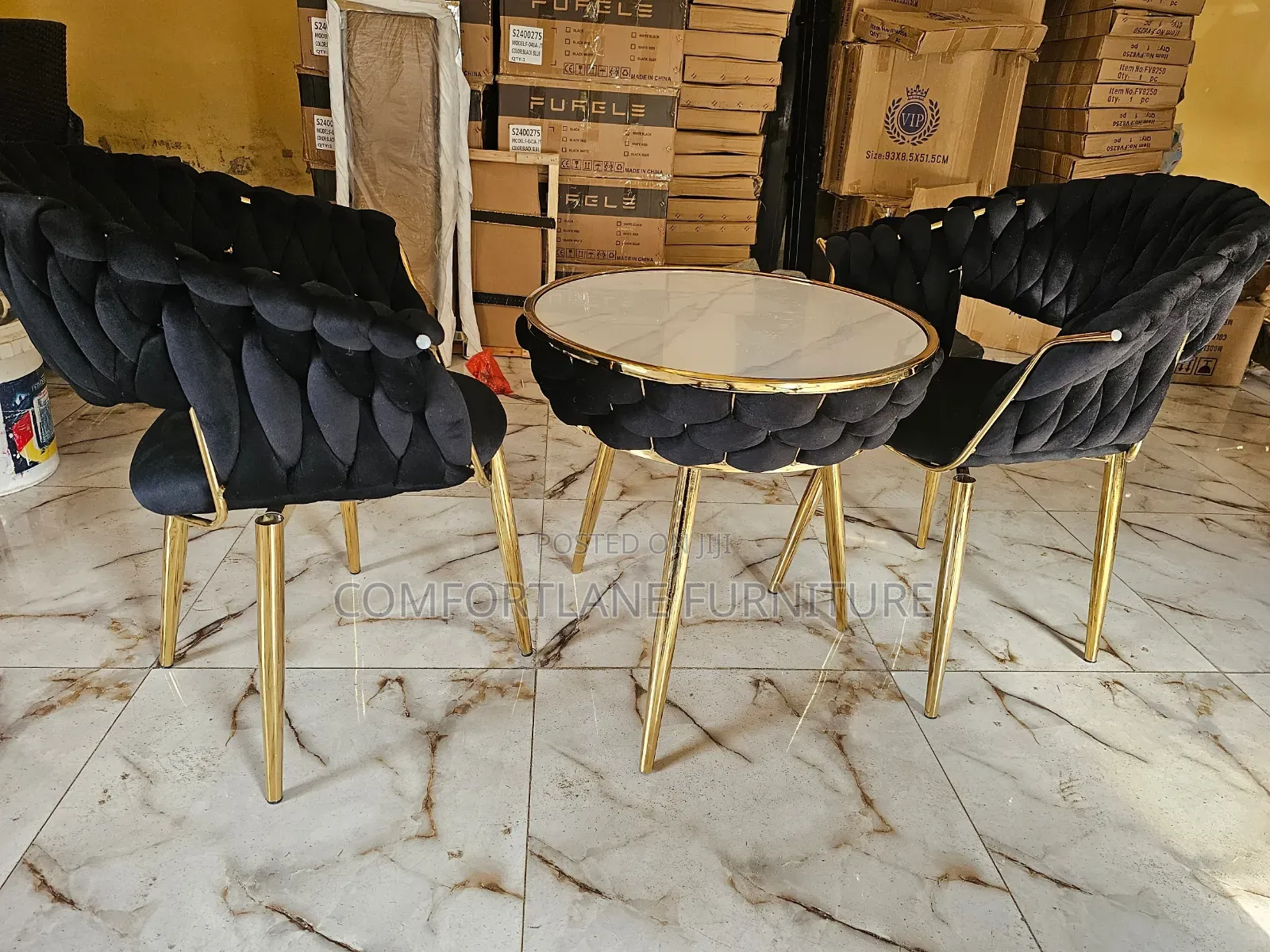 Me and You Fabric Table and Two Seaters