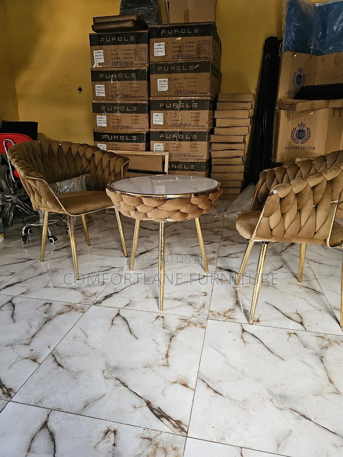 Me and You Fabric Table and Two Seaters