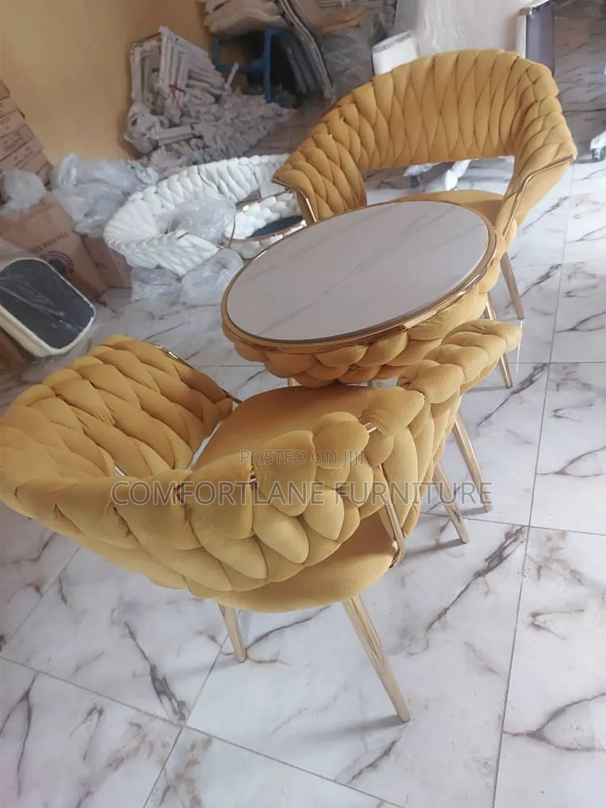 Me and You Fabric Table and Two Seaters