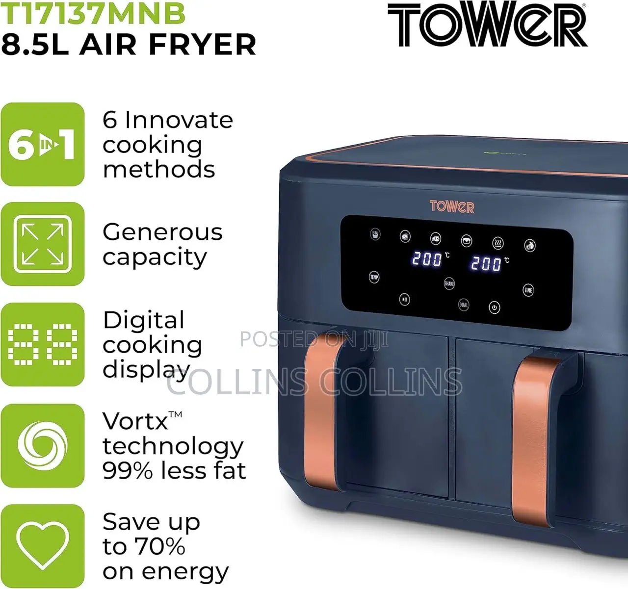 Tower 8.5L Dual Basket Air Fryer